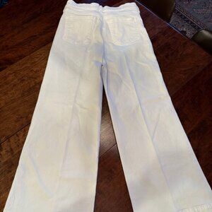 Women's wide leg J Crew high waist white jeans